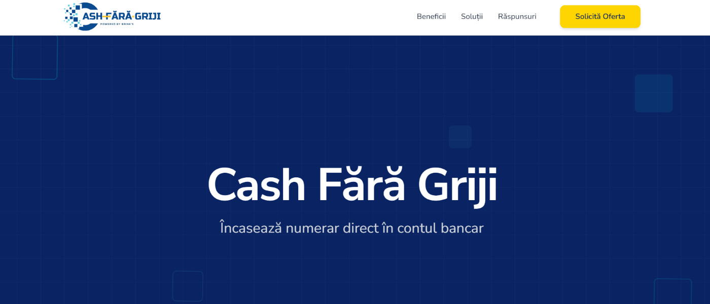 Cash Fără Griji - Soluții Digitale pentru Numerar Brink's